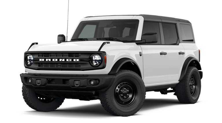 2026 Ford Bronco Big Bend in Oxford White — front three-quarter view