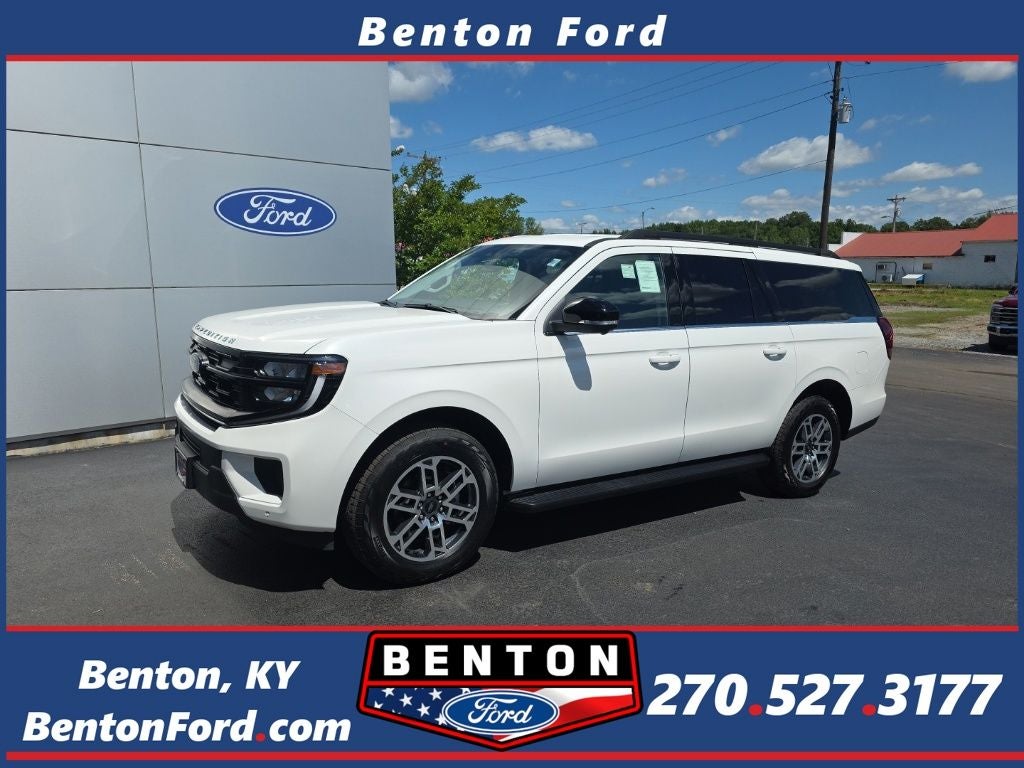 2026 Ford Expedition Max Active in Star White Metallic Tri-Coat — front three-quarter view