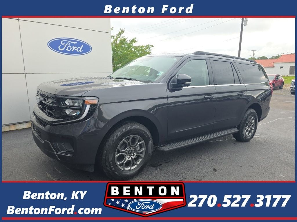 2027 Ford Expedition Max Active in Gray Metallic — front three-quarter view