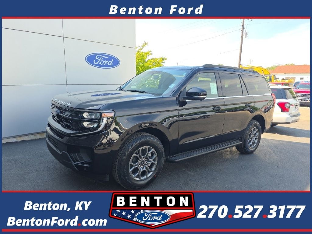 2026 Ford Expedition Active in Agate Black Metallic — front three-quarter view
