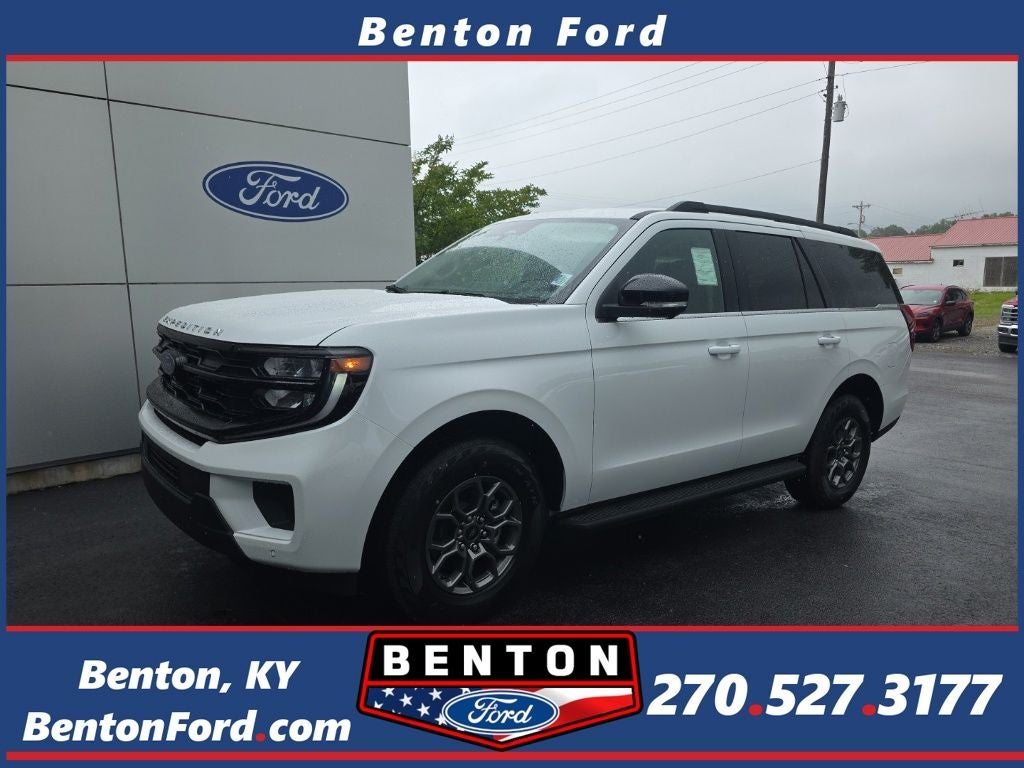 2026 Ford Expedition Active in Oxford White — front three-quarter view