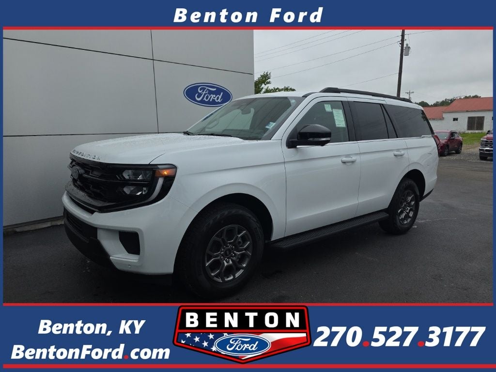 2026 Ford Expedition Active in Oxford White — front three-quarter view