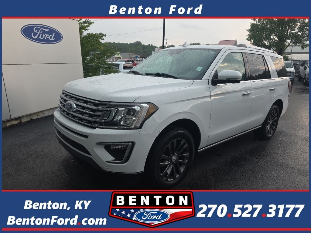 2020 Ford Expedition Limited in Oxford White — front three-quarter view