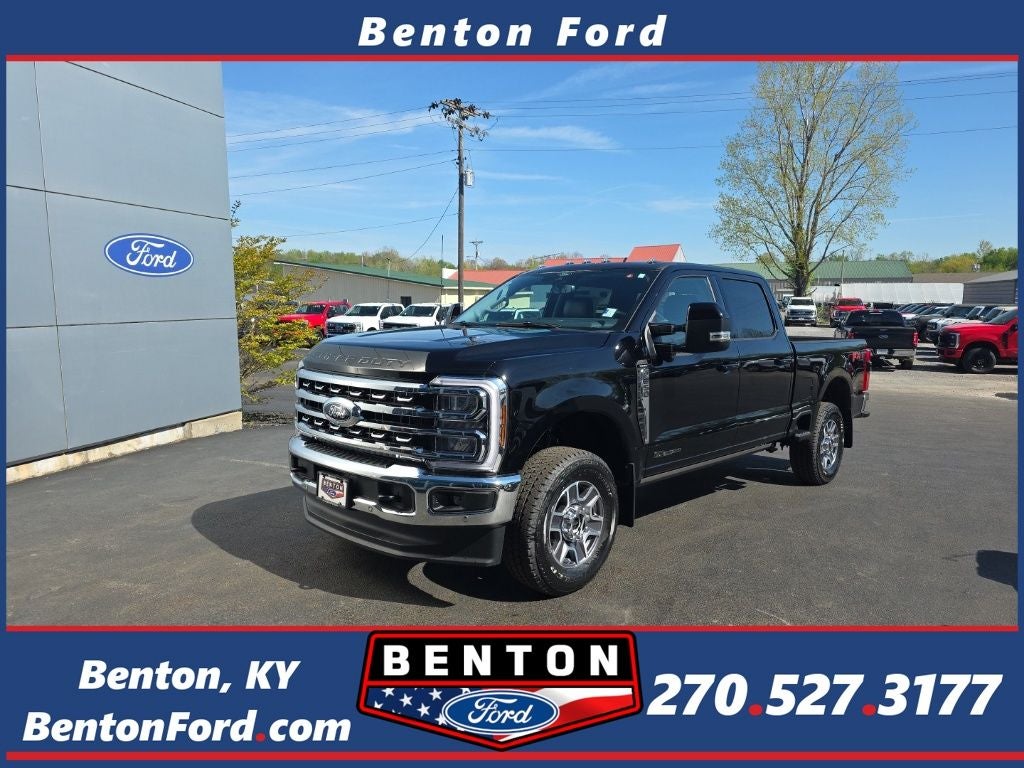 2026 Ford F-250SD Lariat in Agate Black Metallic — front three-quarter view