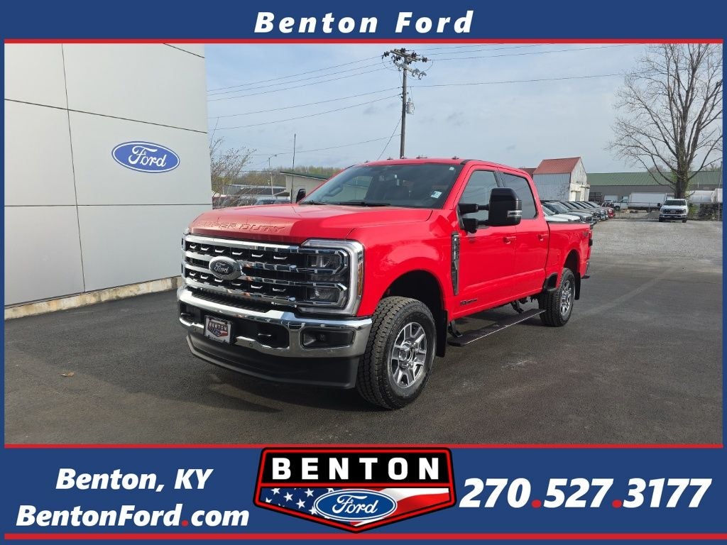 2026 Ford F-250SD Lariat in Race Red — front three-quarter view