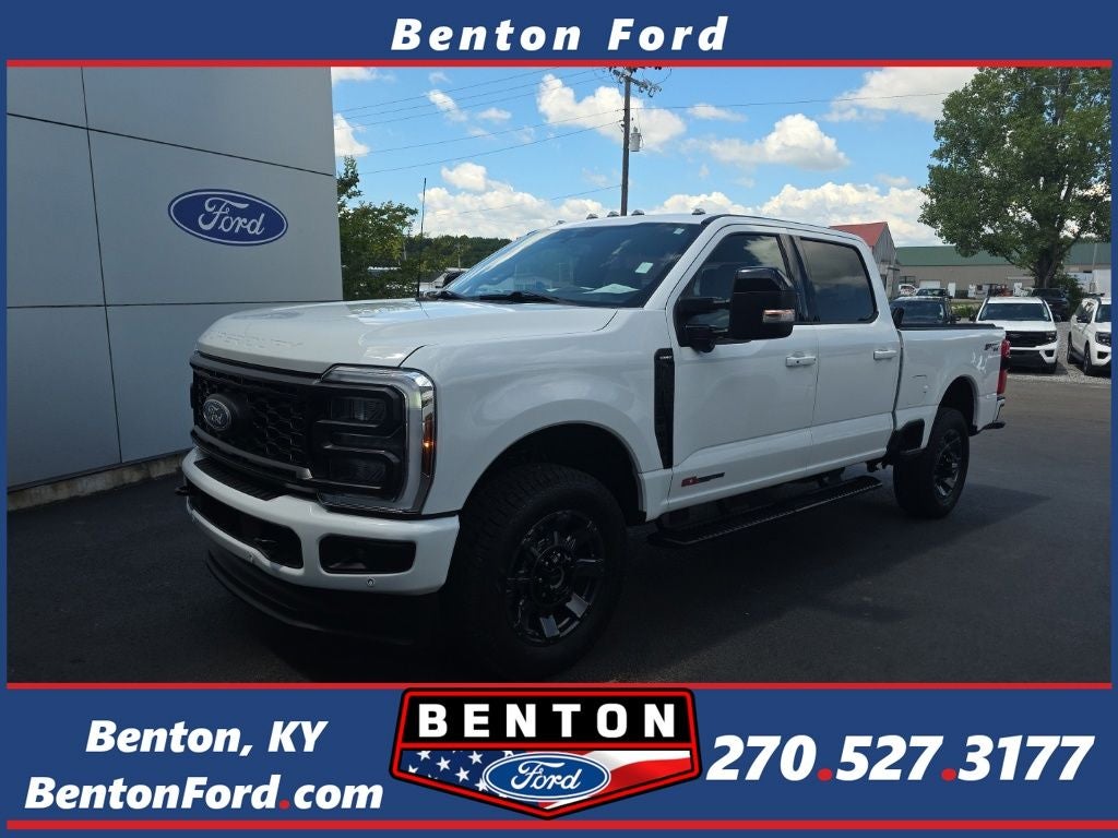 2024 Ford F-350SD Lariat in Oxford White — front three-quarter view