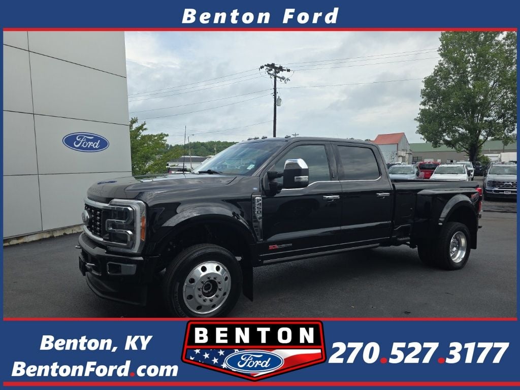2023 Ford F-450SD Platinum DRW in Black — front three-quarter view