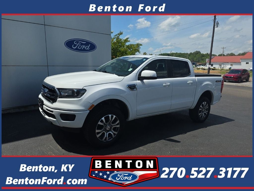 2023 Ford Ranger Lariat in White — front three-quarter view