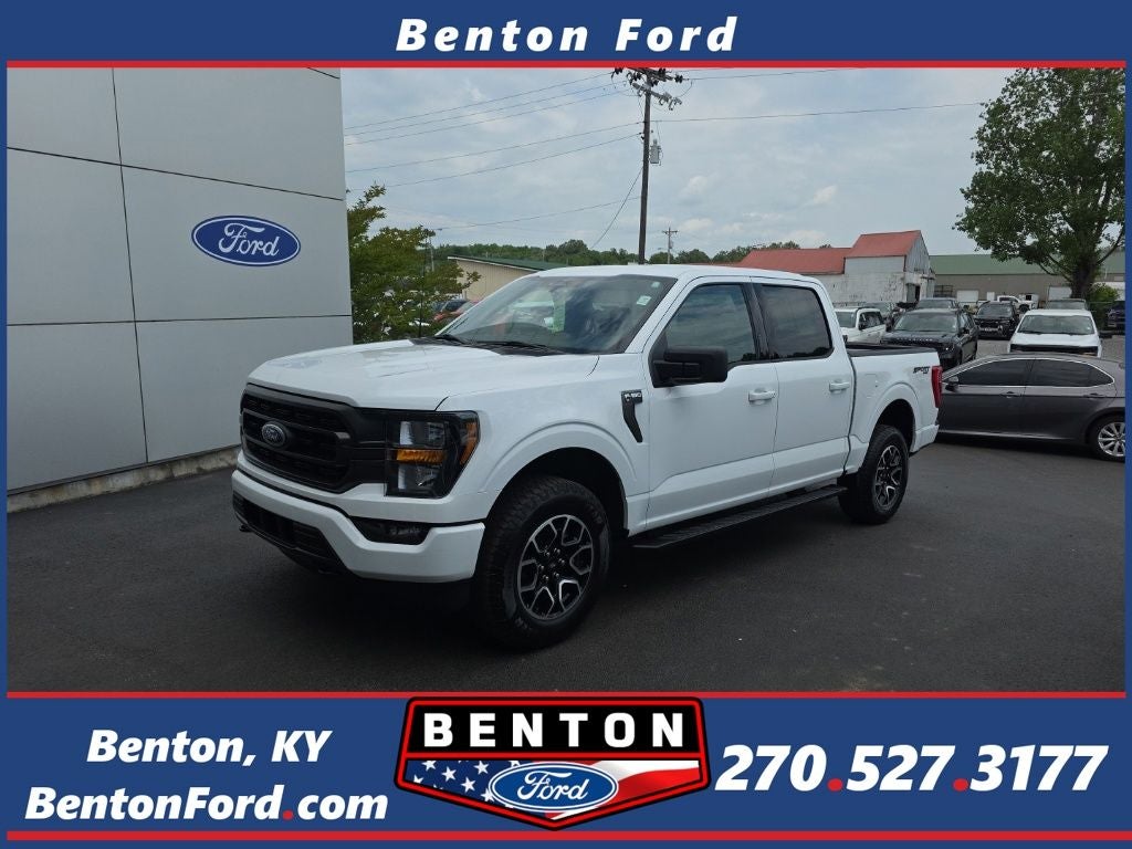 2023 Ford F-150 XLT in Oxford White — front three-quarter view