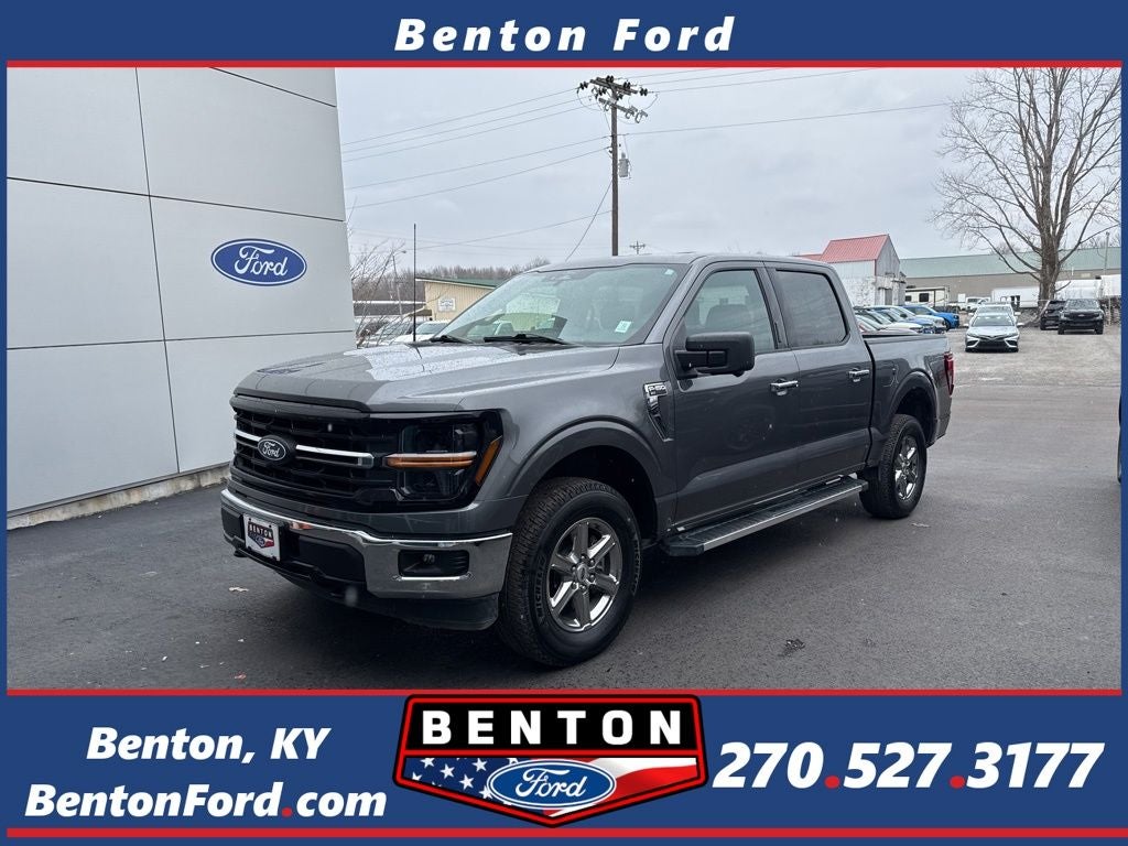 2024 Ford F-150 XLT in Gray — front three-quarter view