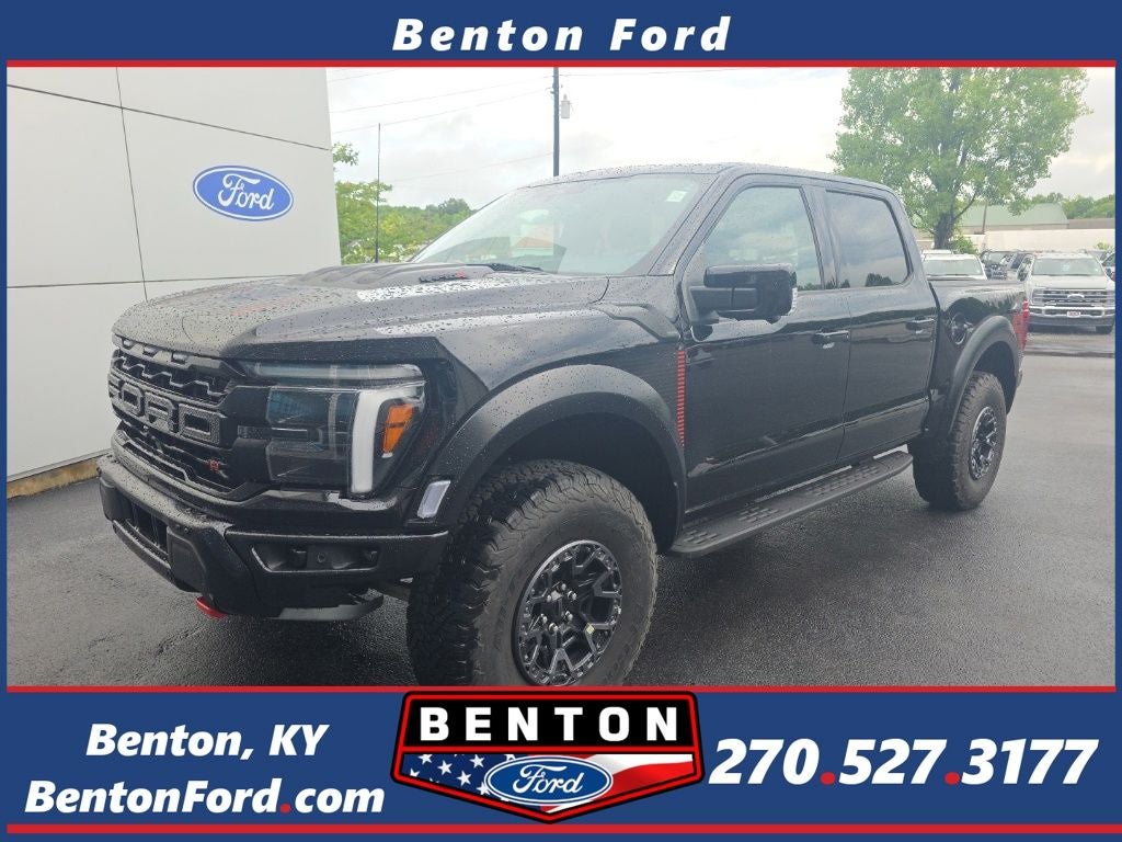 2025 Ford F-150 Raptor in Black Metallic — front three-quarter view