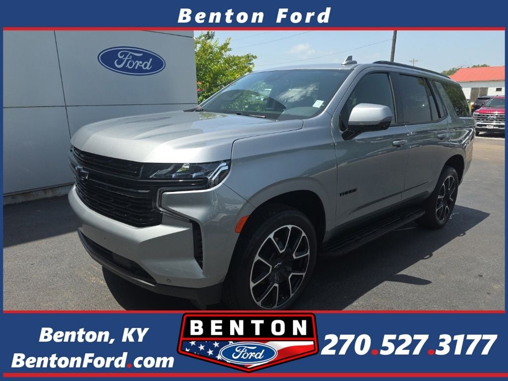 2024 Chevrolet Tahoe RST in Sterling Gray Metallic — front three-quarter view