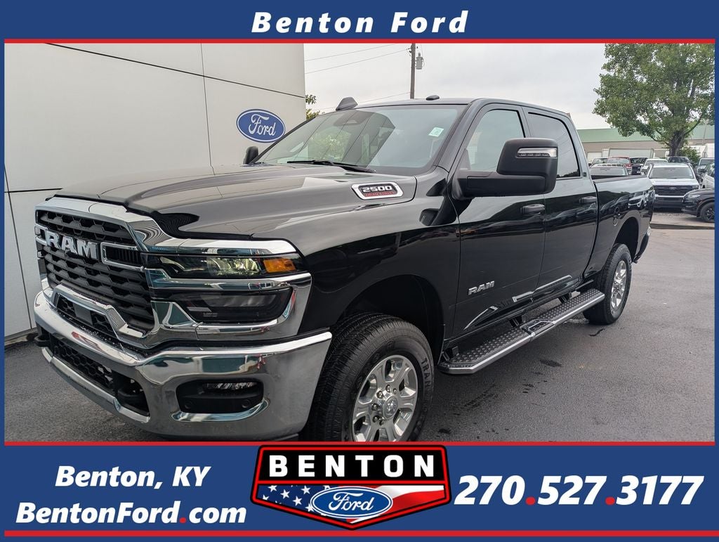 2026 RAM 2500 Big Horn in Diamond Black — front three-quarter view