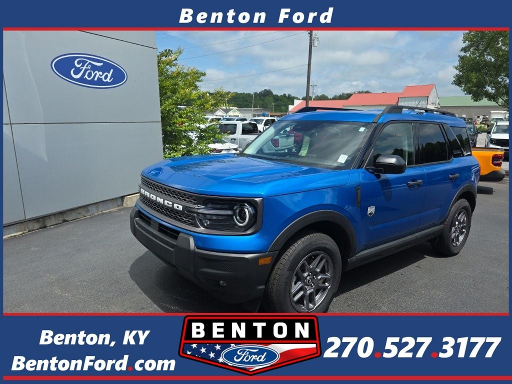 2025 Ford Bronco Sport Big Bend in Velocity Blue Metallic — front three-quarter view