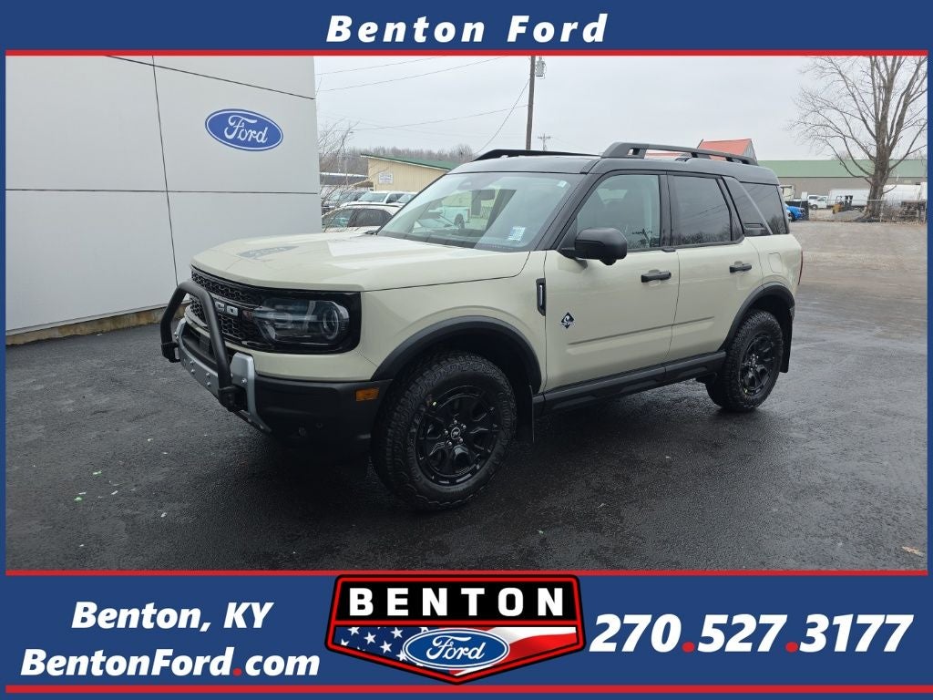 2025 Ford Bronco Sport Outer Banks in Desert Sand — front three-quarter view
