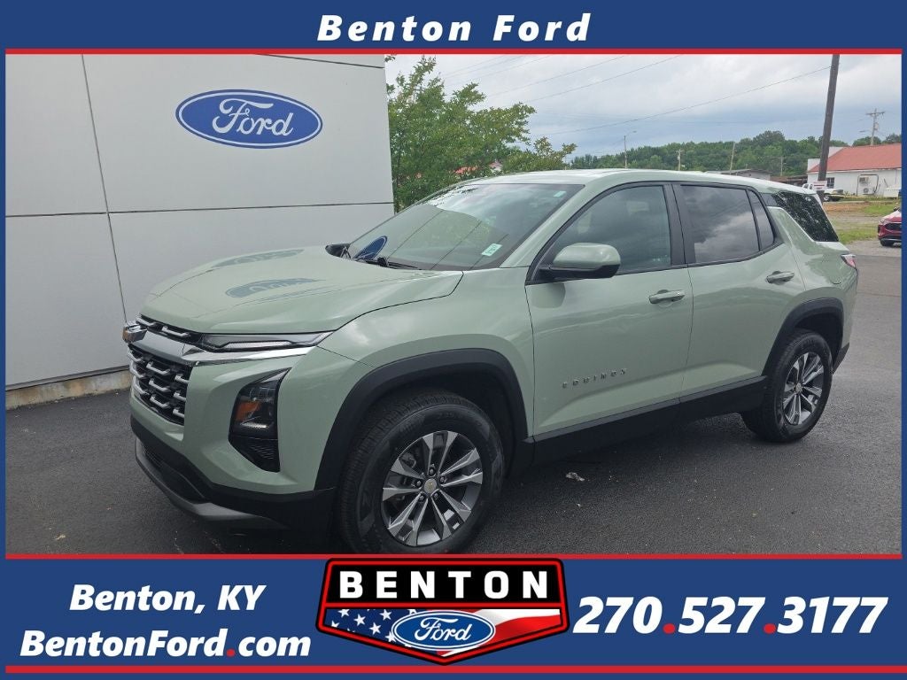2025 Chevrolet Equinox LT in Cacti Green — front three-quarter view