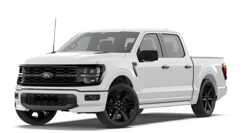 2026 Ford F-150 STX in Oxford White — front three-quarter view